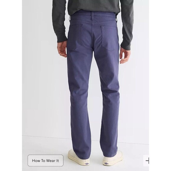 NWT J. Crew Size 30/30 484 Slim-fit garment-dyed five-pocket pant In Dusty Navy - Picture 2 of 10